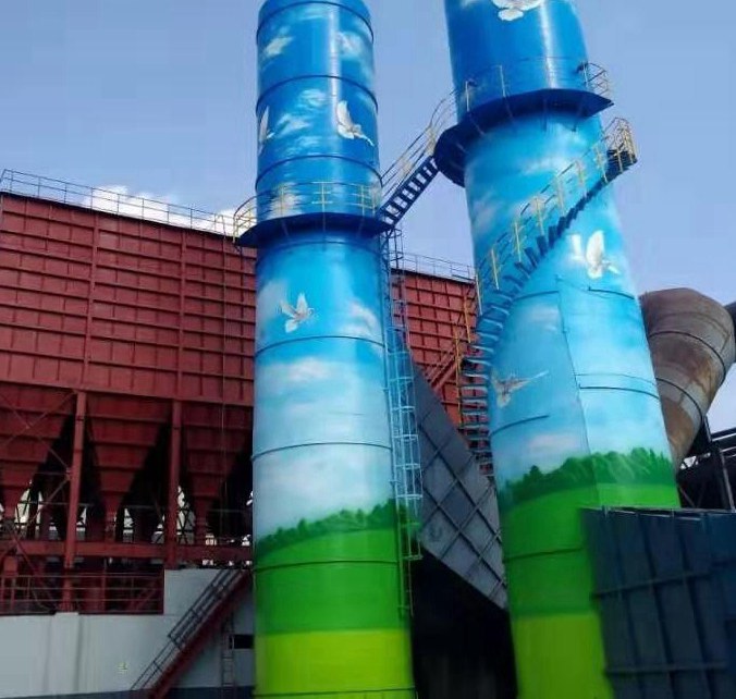 烟囱冷却塔美化